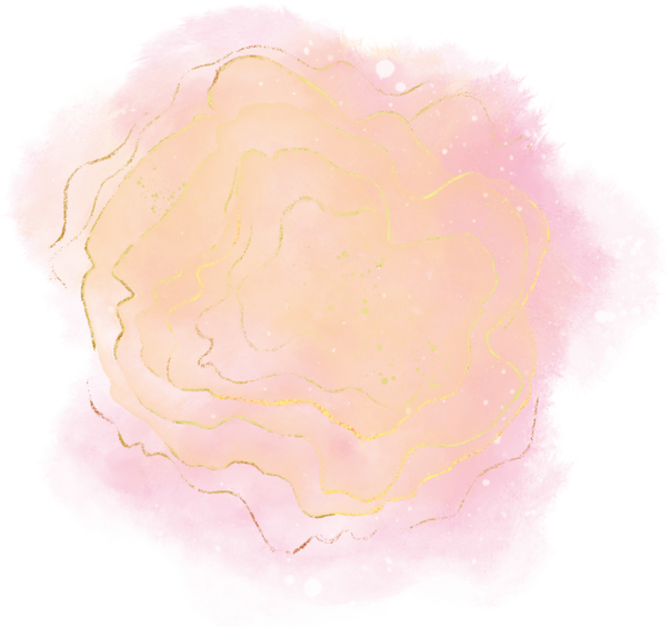 Rose gold watercolor illustration 