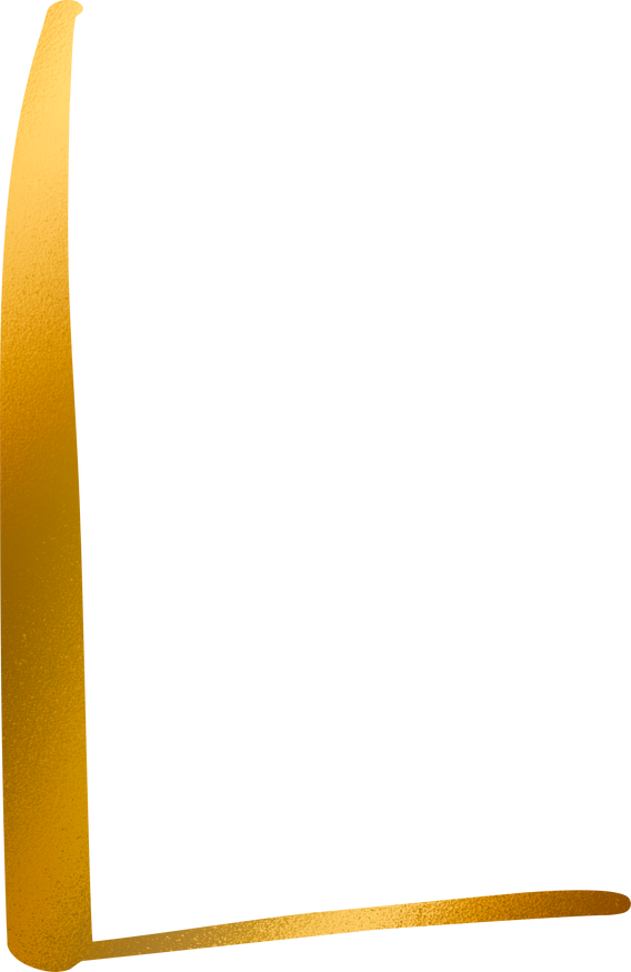 Gold Alphabet L