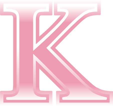 Pink Shiny Alphabet K