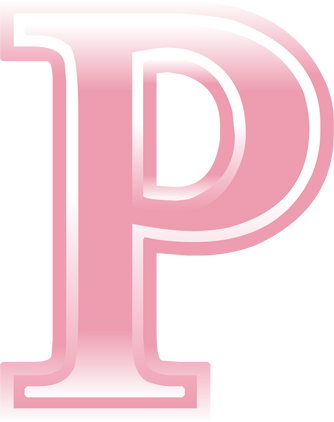 Pink Shiny Alphabet P