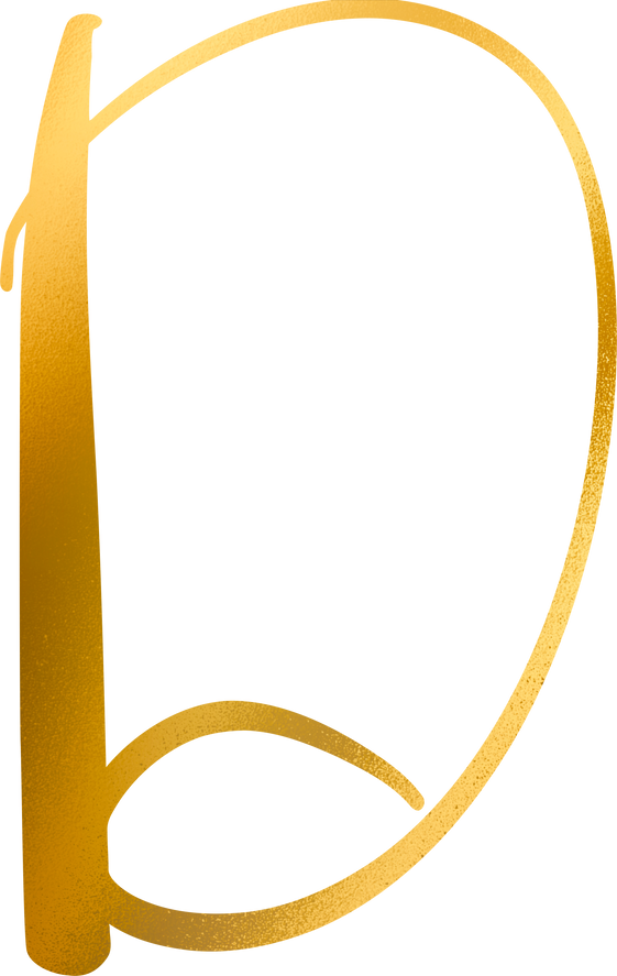 Gold Alphabet D