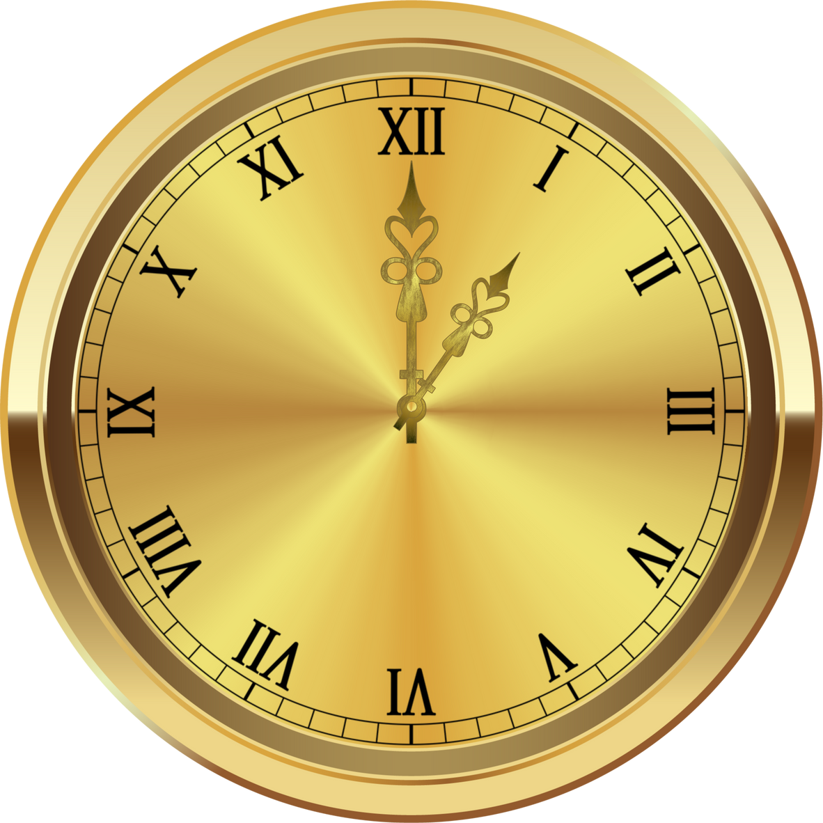 Golden Clock Illustration 